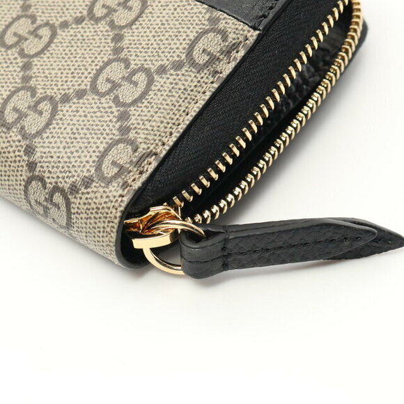 Gucci Marmont GG round long wallet canvas leather beige black - Picture 5 of 5